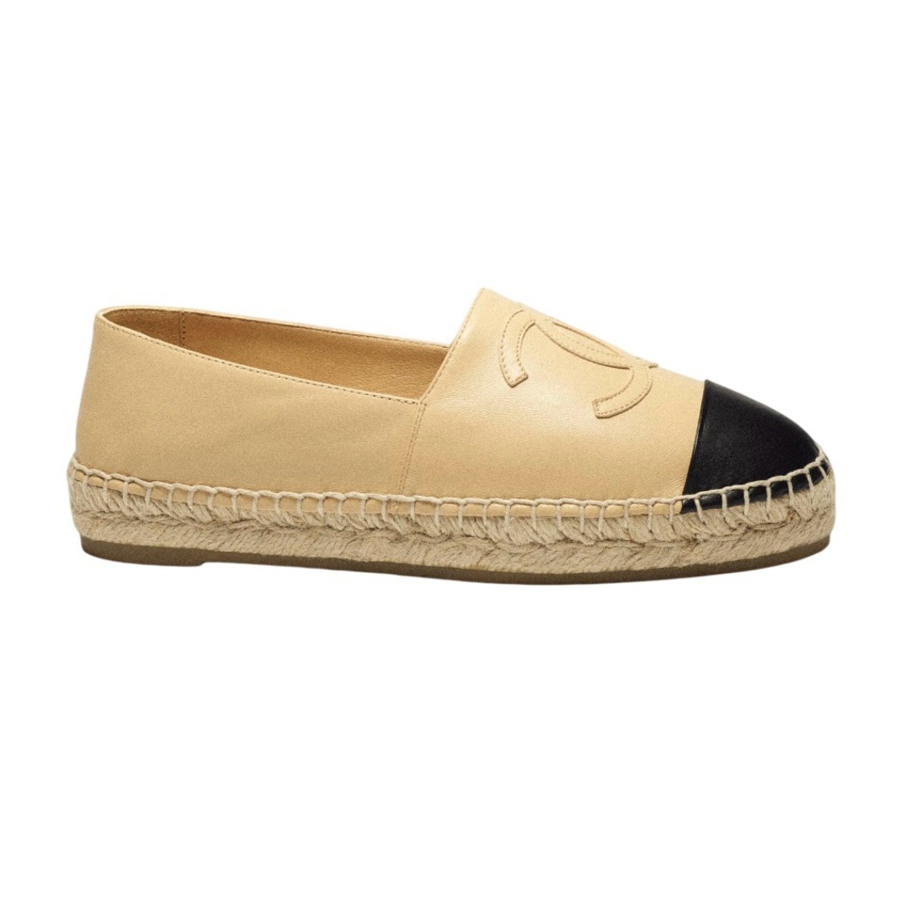 CHANEL LAMBSKIN LEATHER ESPADRILLE